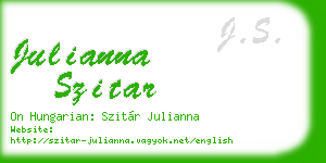 julianna szitar business card